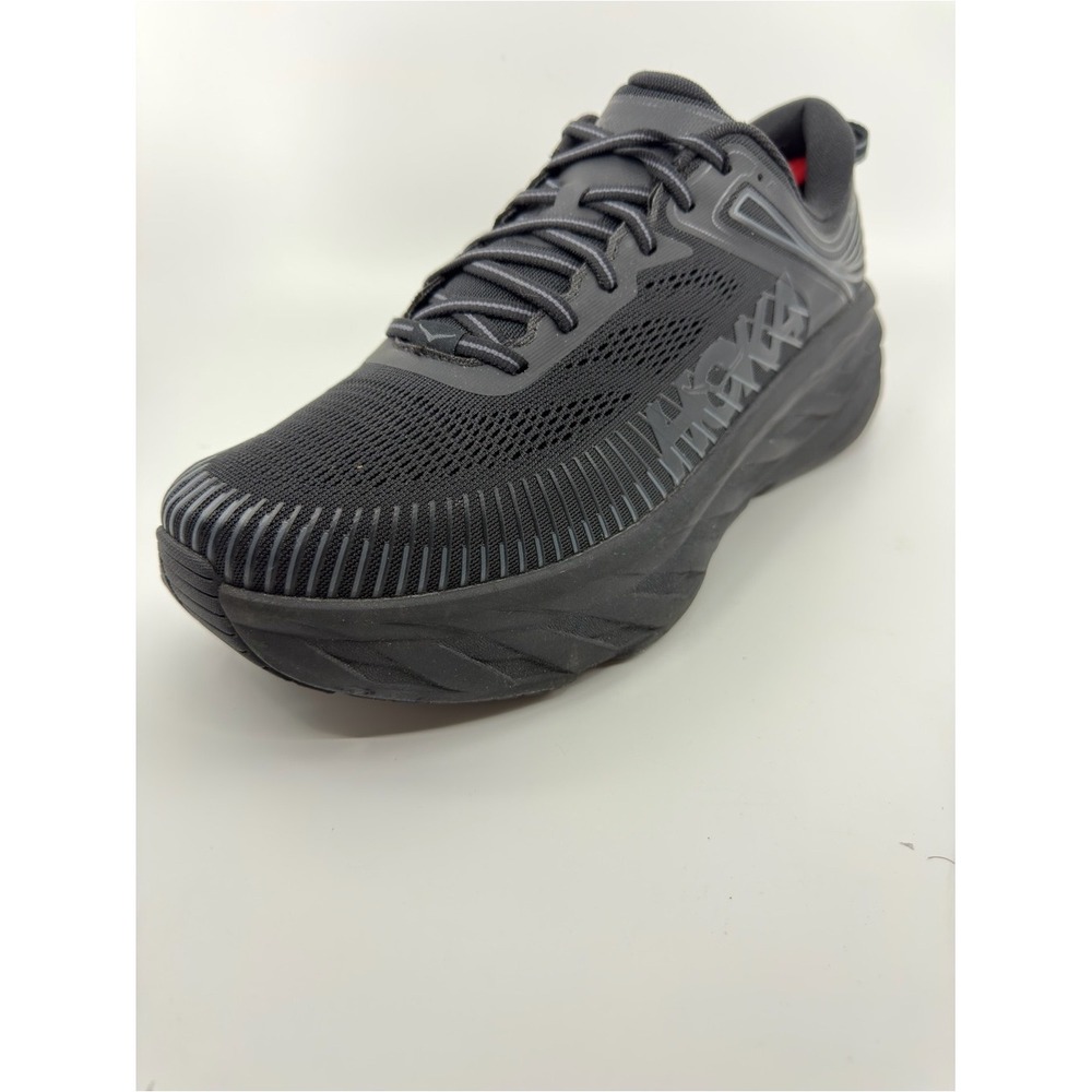 Hoka Mens 12.5 Wide Black Bondi 7 Running Shoes Sneakers Cushion Walking - Picture 6 of 10